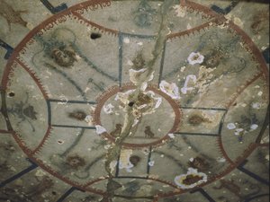 Ceiling of the Chapel of the Good Shepherd, Catacombs San Callisto, Rome by Roman